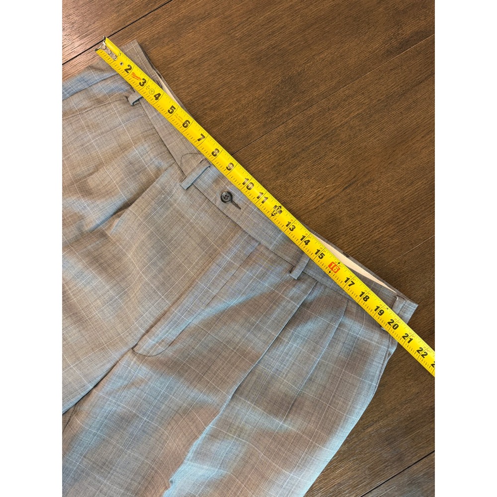 Lauren Ralph Lauren Mens 46R Grey Glen Plaid 100% Wool Suit Pleated Cuffed - Picture 8 of 15
